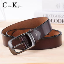 Load image into Gallery viewer, CAZEKYTS Women's Genuine Leather Fashion Retro Belt High Quality Luxury   Ladies Metal Double Buckle New Belt with Jeans
