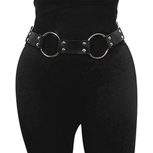 Load image into Gallery viewer, Female Punk Style Concave Shape Waist Chain Big Ring Belt Jewelry
