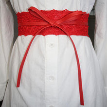 Load image into Gallery viewer, Elastic Lace Belt Female Luxury   Clothing Design Belt Jeans Belt Female Wedding Belt
