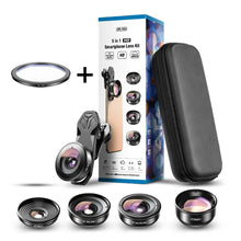 Load image into Gallery viewer, APEXEL HD 5 in 1 Camera Phone Lens 4K Wide Macro Lens Portrait Super Fisheye Lens CPL Filter for iPhone Samsung all cellphone
