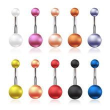 Load image into Gallery viewer, 1pcs Sexy Dangling Navel Belly Button Ring Double Round Pearl Stainless Steel Belly Piercing Jewelry 14G
