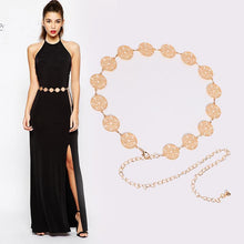 Load image into Gallery viewer, Fashion Tide   Women Metal Waist Chain Classic Retro Female Decorative Waist Chain Dress Belt
