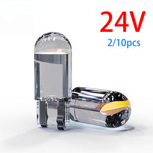 Load image into Gallery viewer, 2/10X T10 W5W Canbus Car Lights COB Bulbs 24V Truck RV Interior Parts Dome Read Lamp White 6000K License Plate Lamp 3000K Yellow
