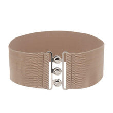 Load image into Gallery viewer, Fashion Casual Ladies Stretch Dress Cummerbands Waist Band Metal Buckle Waistband Wide Elastic Belt
