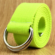 Load image into Gallery viewer, Jeans Canvas Military Belt Double D-ring Buckle Casual Women Belt Web Men
