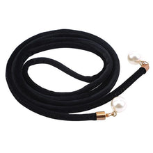 Load image into Gallery viewer, Solid Fashion Women Vintage Pearl Waist Rope Fringed Waistband Girdle Dress Female Tassel Knot Belt
