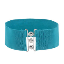 Load image into Gallery viewer, Fashion Casual Ladies Stretch Dress Cummerbands Waist Band Metal Buckle Waistband Wide Elastic Belt
