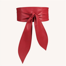 Load image into Gallery viewer, Wrap Around Tie Corset Women's  Dress Belt Lady Waist Wide Leather Soft PU

