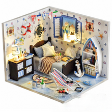 Load image into Gallery viewer, Dollhouse Miniature with Furniture Handmade Wooden Assembled Christmas Creative Birthday Gift
