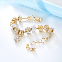 Load image into Gallery viewer, Platform  Light Gold Alloy Large-Hole Bead Bracelet Panjia Style Bracelet
