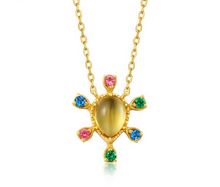 Load image into Gallery viewer, Women's Necklace Citrine Geometric Silver 925 Silver Choker  Gift for Girls
