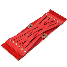 Load image into Gallery viewer, Elastic Wide Girdle Elastic Decoration Double Buckle Belt Down Jacket Dress Belt
