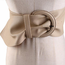 Load image into Gallery viewer, Waist Belts Wide Leather Blouse Dresses Buckle Ladies Black Red Yellow Camel Long Belt for Women
