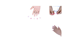 Load image into Gallery viewer, Long Ballet Spot Drill French Nail White V-Shaped French Nail Patch New European and American Color Printing Manicure
