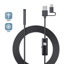 Load image into Gallery viewer, 1080P USB Endoscope Camera 3 in 1 Android/Type-C/PC Inspection Endoscope Camera 8mm IP67 Waterproof 6 LEDs for Android PC
