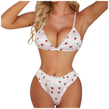 Load image into Gallery viewer, Underwear Fashion Ladies Sexy Kiss-Skinned Ding Sexy Lingerie Love Flower Pajamas Set

