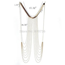 Load image into Gallery viewer, Women Sexy Multilayer Long Tassel Body Chains Necklace Punk Golden Bikini Beach Jewelry
