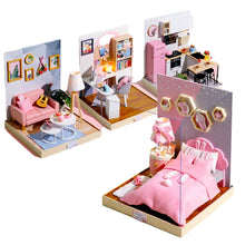 Load image into Gallery viewer, DIY House Making Mini 3D 3D Puzzle Model Children's Wooden Toys Birthday Gift
