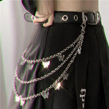 Load image into Gallery viewer, Women's Chain Eyelet Tray Belt Women's Belt Butterfly Fashion Hip Hop Punk Skirt Accessory
