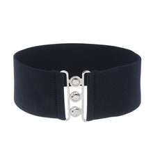 Load image into Gallery viewer, Fashion Casual Ladies Stretch Dress Cummerbands Waist Band Metal Buckle Waistband Wide Elastic Belt
