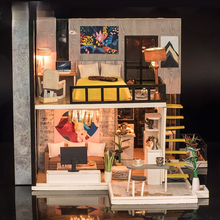 Load image into Gallery viewer, Dollhouse Miniature with Furniture with Light and Musical Core
