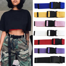 Load image into Gallery viewer, 1PC Outdoors Casual Accessory Harajuku Canvas Belt Waist Belts Plastic Buckle Nylon Waistband
