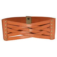 Load image into Gallery viewer, Elastic Wide Girdle Elastic Decoration Double Buckle Belt Down Jacket Dress Belt
