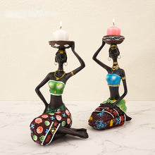 Load image into Gallery viewer, Candlestick Retro Figure Resin Crafts Home Bedroom Desktop Decoration European Simple Decoration
