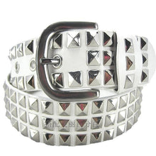 Load image into Gallery viewer, Mens Womens Belt Punk Wide Studded Bonded Leather Belt Pyramid Conical Stud Rivet
