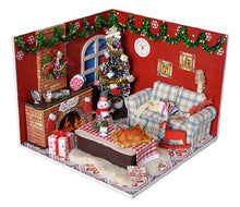 Load image into Gallery viewer, DIY Mini Doll House Christmas Dust Cover with Light
