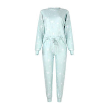 Load image into Gallery viewer, Fashion Star Pattern Long Sleeve Top Pants Women's Home Sleepwear Pajamas Set
