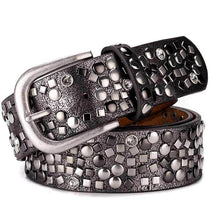 Load image into Gallery viewer, Rivet Studded Belt Women Punk Gothic Waistband Retro Vintage Leather
