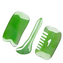 Load image into Gallery viewer, Beauty Bar Facial Eye Meridian Scrapping Plate Point Massage Beeswax Resin Pull Tendons Set
