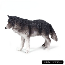 Load image into Gallery viewer, Simulation of wild animals grey wolf series PVC model toys
