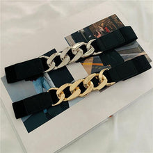 Load image into Gallery viewer, Fashion Women's Chain Belt Waist Elastic Belt Dress Coat Decorative Belt
