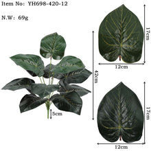 Load image into Gallery viewer, Artificial Green Plant Potted Flower Feel Leaf Artificial Monstera Leaf Home Decoration Plant Simulation Green Plant
