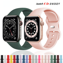 Load image into Gallery viewer, Silicone Sport Band For Apple Watch Series Se 6 5 4 3 21 44mm 40mm Smart Bracelet Watchband Pin Tuck Strap on iWatch 6 38mm 42mm
