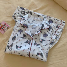 Load image into Gallery viewer, Summer Ins Short-sleeved Shorts Cute Kulomi Summer Pajamas Students Early Autumn Cardigan Home Clothes
