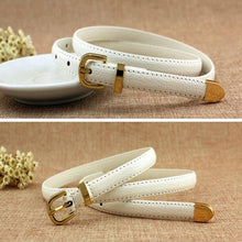 Load image into Gallery viewer, Female Straps Round Circle Leather Belt Waistband Cummerbund For Apparel Candy Color Metal Buckle
