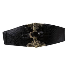 Load image into Gallery viewer, Home Supplies Pin Buckle Women Fashion Elastic Wide Belt Elastic Crocodile Belt
