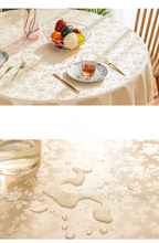 Load image into Gallery viewer, Pu Waterproof and Oil-Proof Fabric round Tablecloth Tablecloth
