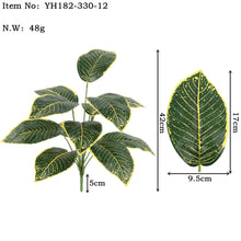 Load image into Gallery viewer, Artificial Green Plant Potted Flower Feel Leaf Artificial Monstera Leaf Home Decoration Plant Simulation Green Plant
