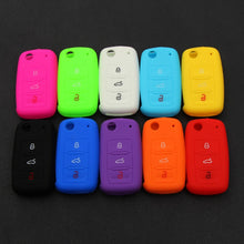 Load image into Gallery viewer, silicone car key cover case for polo passat b5 golf4 5 6 jetta tiguan Golf CrossFox Plus Eos Scirocco Beetle
