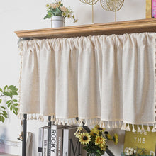 Load image into Gallery viewer, Nordic Style Short Curtains for kitchen Solid Cotton Linen Curtain Wine Cabinet Door Window Small Curtains Wardrobe Curtain
