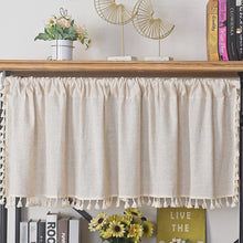 Load image into Gallery viewer, Nordic Style Short Curtains for kitchen Solid Cotton Linen Curtain Wine Cabinet Door Window Small Curtains Wardrobe Curtain
