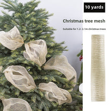 Load image into Gallery viewer, 10 yards Christmas tree decoration ribbon PP mesh ribbon DIY Christmas decoration pendant
