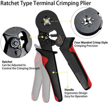Load image into Gallery viewer, 0.08-10mm Tubular Crimping Pliers Tools Set New 1200pcs Terminal Crimping Tools Mini Electrical Pliers HSC8 Precision Clamp Kit
