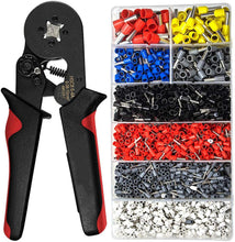 Load image into Gallery viewer, 0.08-10mm Tubular Crimping Pliers Tools Set New 1200pcs Terminal Crimping Tools Mini Electrical Pliers HSC8 Precision Clamp Kit
