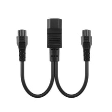 Load image into Gallery viewer, 0.3M/0.9FT IEC320 C14 TO 2*C5 power cable cord,C14 3 prong male to double 3 hole C5 female Adapter Cable

