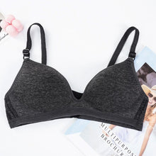 Load image into Gallery viewer, Push Up Bra Gathering Bralette Lingerie Sleep Tops Cotton No Rims Bra Sexy Thin Seamless Intimates Soft Women Bralette Tops
